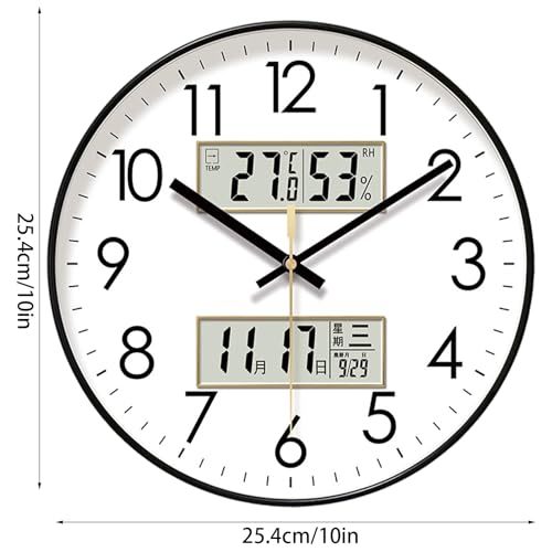 Pendule murale lumineuse grand format 14 pouces pour lecture nocturne sans reflets