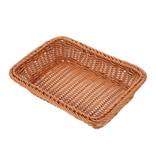 Toyvian Cesta De Pan Cesta De Mimbre Organizador Alimento Pequeño Contenedores De Almacenamiento De Cesta Arpillera Vine Pastos Marinos Tejido Moderno Páginas Brown Reutilizable