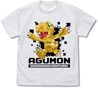 Digimon Adventure: Agumon Polygon Graphic T-Shirt / WHITE-M