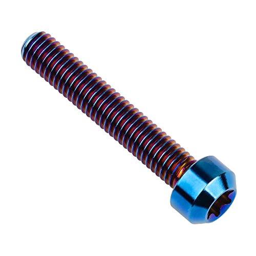 Image of Titanium Torx Square Head M6 x 10 15 20 25 30 35 40 45 50 60 65 70 80mm Screw Pack of 5 (Burn Blue, M6x35mm)