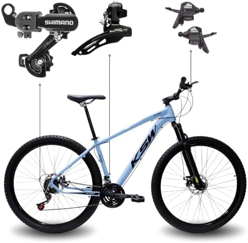Bicicleta Aro 29 KSW XLT 100 21 Marchas Shimano Quadro Alumínio F...