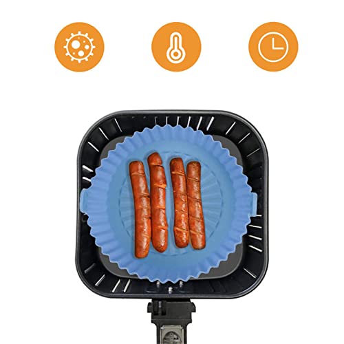 Panela de silicone Air Fryer | Acessórios reutilizáveis para fritadeira a ar de silicone | Forros de