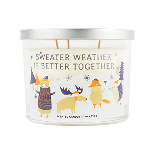 Chesapeake Bay Candle Sweater Weather Is Better Together Candle, Sentiments, White, 11 Ounce #TOP6