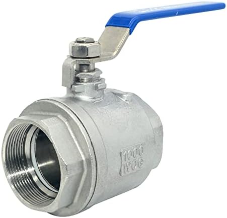 DAN SPEED 2" NPT Female 316 Stainless Steel Full Port Ball Valve Vinyl Handle WOG1000