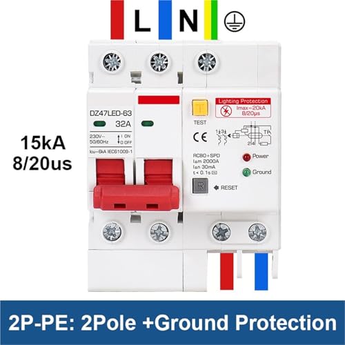 RCD RCBO RCCB interrupteur différentiel 25A pour tableau électrique