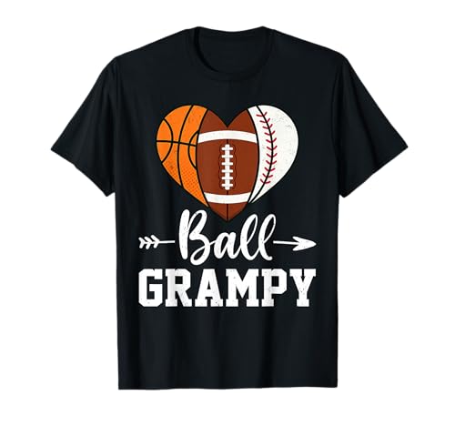 Ball Grampy Basketball Football Baseball Player T-Shirt