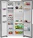 Beko HarvestFresh™ ASP342NDVPX American Fridge Freezer - Stainless Steel - E Rated
