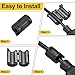 uxcell 3 Pcs Ferrite Filter Ring Core RFI EMI Noise Suppression Cable Clip ID 9mm 0.35Inch with Ears for Electronic Devices, Industry, Black