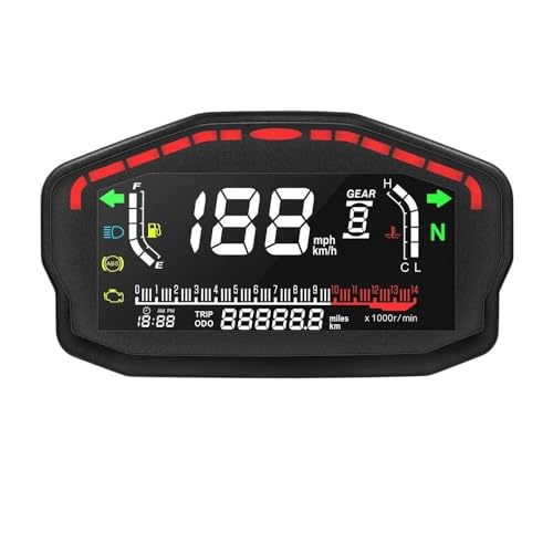 Compteur de vitesse digital moto 12V pour tableau de bord CG125