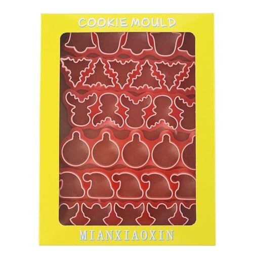 Lot de 6 mini emporte-pièces de Noël, motif 3D en relief, moule à biscuits en forme de bonhomme en pain d'épices pour Noël, Nouvel An, décoration de fête