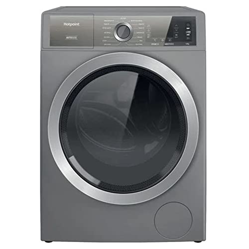 Hotpoint GentlePower H8 W046SB UK Freestanding Washing Machine, 10kg load, 1400rpm, Silver