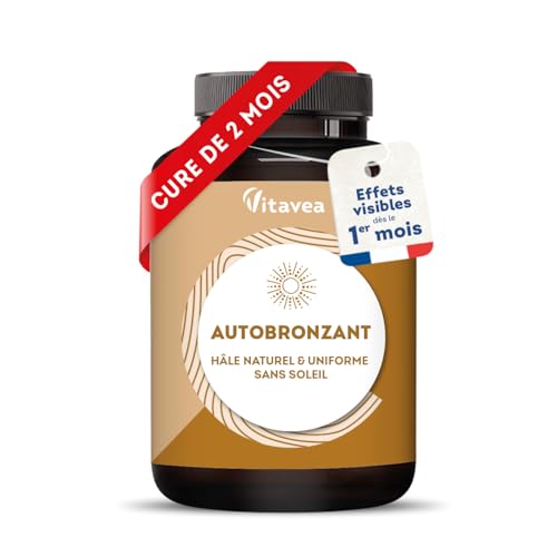 Autobronzant Gélules - Efficacité Prouvée Dès 1 Mois - Pigments Naturels - Hâle Naturel & Uniforme Sans Soleil - Effet Bonne Mine & Bronzage Progressif - Cure 2...