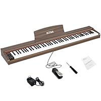 電子ピアノ 88鍵盤 卓上 木製 ポータブルピアノ MIDI対応　オレンジ Amazon | KIMFBAY 電子ピアノ 88鍵盤 卓上 木製 電子 ピアノ 88