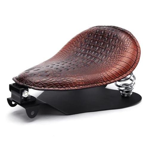 Selle alligator moto rétro pour Shadow 700 et Bobber en cuir vintage