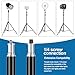 Extendable Photography Light Stand, 7.9ft/2.4m Adjustable Spring Cushioned Tall Tripod with 1/4