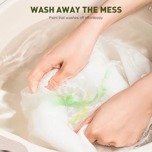 Tintas de dedo laváveis em pó para crianças, tintas em pó seguras para mãos e pés do bebê, materiais