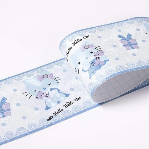 Bordure de papier peint autocollante rose 10 x 500 cm, épaisse et imperméable, décoration murale pour la maison, salle de bain, cuisine, chambre à coucher, bureau, couloir, carrelage, autocollant, 10