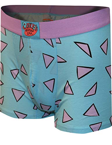 Underboss Men's Nick Rewind Rocko's Modern Life Triangle Boxer Briefs (X-Large) Aqua