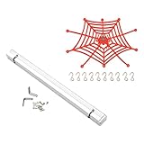 JoiJoy Red de equipaje para toldo de tienda de campaña de techo 1:10 para piezas de coche Scx10 TRX4 D90, color plateado