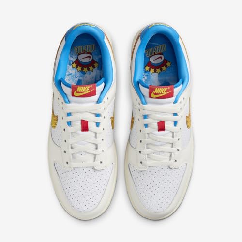 Nike Dunk Low Retro SE Shoes (HQ3613-133, Sail/Tour Yellow/Photo Blue/University Red)4