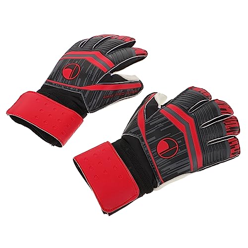 Abaodam 1Pair Red Goalie for Soccer Wrist Support Non Slip Grip Youth Adult Football Equipment Durable Finger Protection