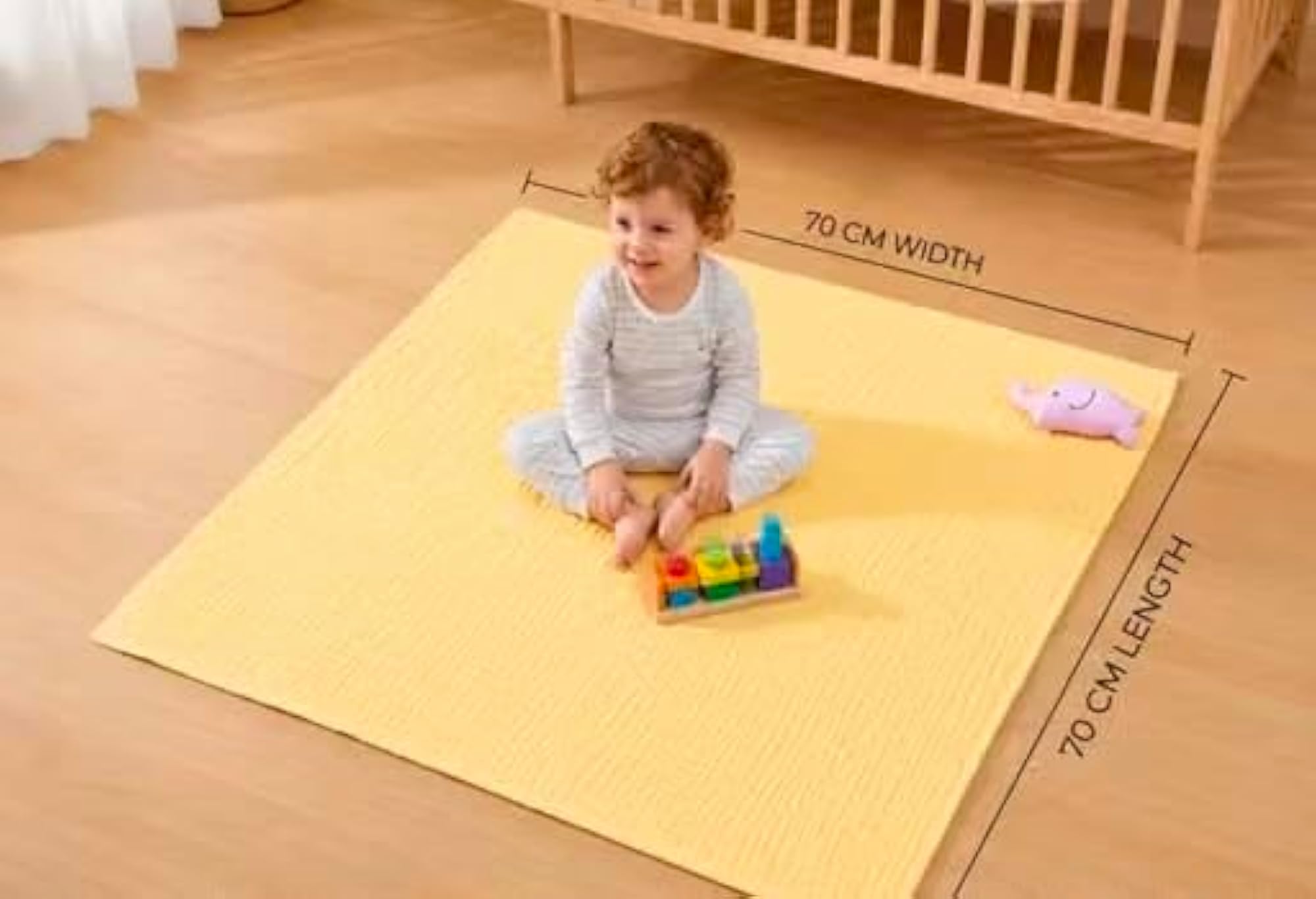 Ribbed Quilted Throw Blanket, Soft Yellow