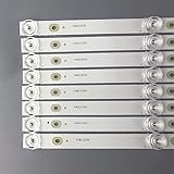 3.Más ahorro de energía. Jxjamp 【Piezas de TV】 HY-H55G19 LED Tira de retroiluminación 4 Lamp 8pcs for CC02500D410V07 YSL-L E479275 MS-L2006 【reemplazable】 (Emitting Color : 1set-8pcs(3V))