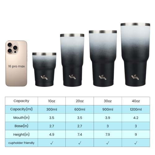 Image of Konokyo 30 oz Tumbler with Handle and Straw, Insulated Travel Mug