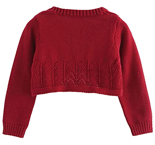 Kid's Open Front Cardigan Bolero Little Girl Trumpt Sleeve Sweater Shrug Cover Up Knitwear Jacket Baby Dress Up Princess Bolero Shrug #TOP1