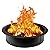 Migoda Fire Pit Ring 45-Inch Outer/39-Inch Inner Diameter, Fire Ring Insert DIY Campfire Liner Heavy Duty Steel Fire Pit Liner for Camping Outdoors, Backyard Garden Wood Burning