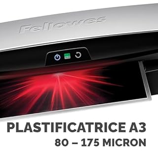 Fellowes Plastificatrice Neptune A3, formato A3, fino a 175 micron, per ufficio, Plastificatrice con Tecnologia AutoSense, Instaheat e Heatguard, Riscaldamento in 1 Minuto, incluso starter pack