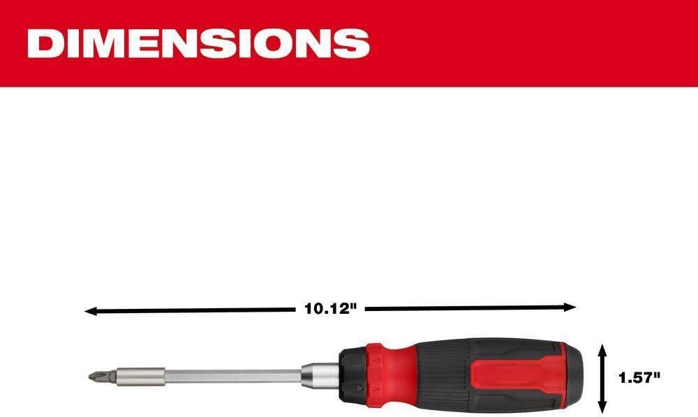 14-in-1 For Milwaukee 48-22-2903 Ratcheting Multi-Bit Screwdriver