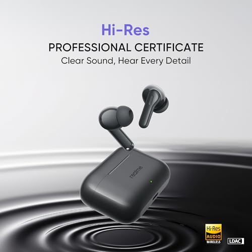 Image of realme Buds T200 True Wireless Earbuds with Hi-Res Audio, 12.4mm Dynamic Bass Drivers, 32 dB ANC, Quad Mic, 45ms Latency, Upto 50 Hrs Playback, Fast Charge, IP55 Rated, BT 5.4 (Mystic Grey)