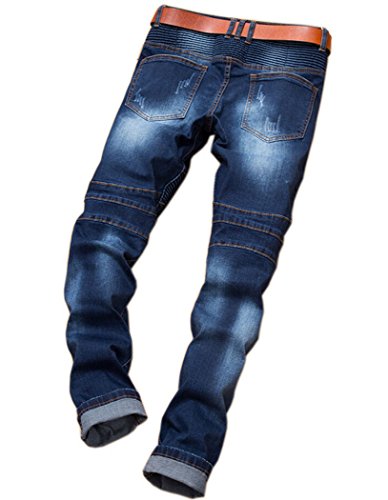 Men's Slim Fit Biker Jeans Biker Jeans Blue 31 #TOP1