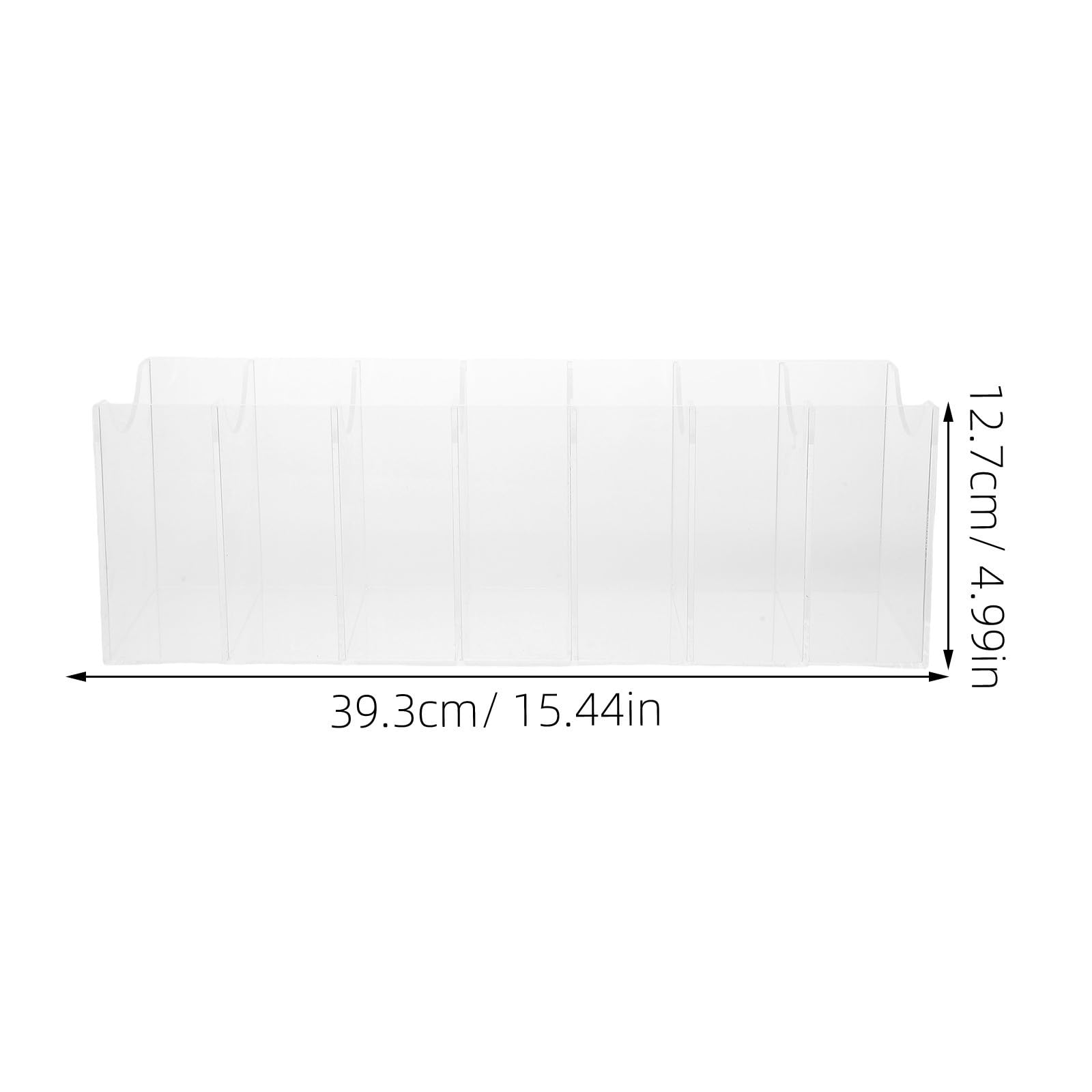 Gürtel Displayhalter aus Acryl Transparent 7 Fächer Platzsparend für Kleiderschrank und Schublade zur Aufbewahrung von Gürteln und Krawatten