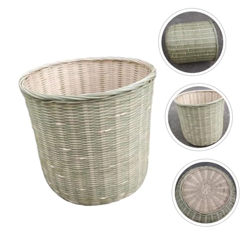 Canasta rectangular de bambú para basura y almacenamiento miniatura 4