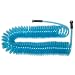 Plastair SpringHose PUW650B93OT-AMZ Light Polyurethane Lead Free Drinking Water Safe Recoil Garden Hose, Blue Translucent, 3/8-Inch by 50-Foot