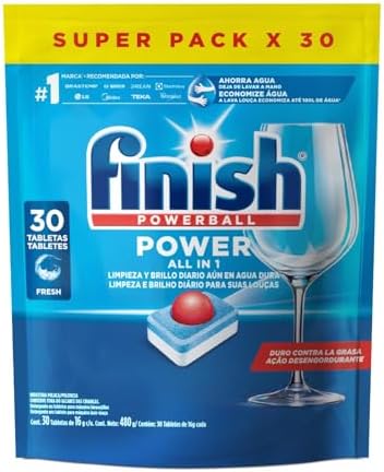 Finish Powerball Detergente para Lava Louças, Tabletes com Secant...