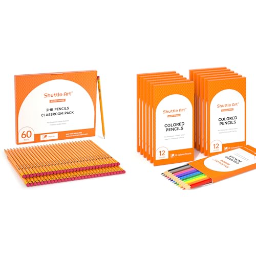 Crayon de couleurs et crayon papier HB pour dessin artistique et fournitures scolaires