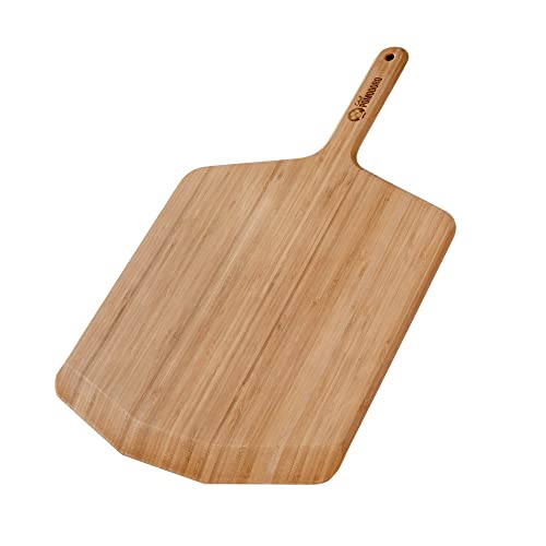 Chef Pomodoro 14-inch Bamboo Pizza Peel, Wooden Pizza Peel 14 Inch, Homemade Wood Pizza Peel, Pizza Peel with Handle, Pizza Oven Accessories, Spatula Gourmet Chef Pomodoro 14-inch Bamboo Pizza Peel, Wooden Pizza Peel 14 Inch, Homemade Wood Pizza Peel, Pizza Peel with Handle, Pizza Oven Accessories, Spatula Gourmet
