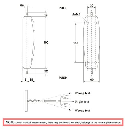 Push Pull Tester Meter Pointer Type Force Gauge Dynamometer with Max Load Range 100N/22Ib