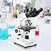 VEVOR Compound Trinocular Microscope, 40X-5000X Magnification Trinocular Compound Lab Microscope with Two-Layer Mechanical Stage, LED Illumination, External Interface and Microscope Slides Included