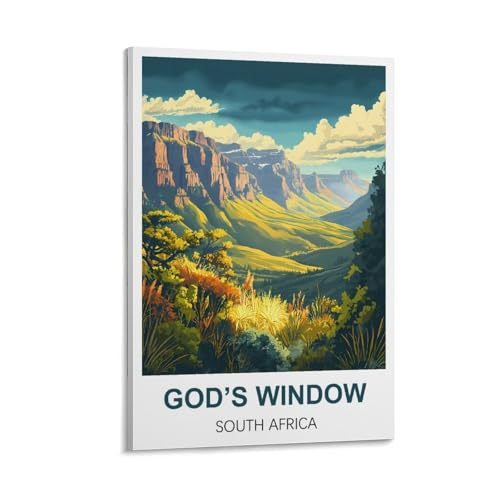God's Window South Africa Vintage Travel Posters 12x18inch(30x45cm) Canvas Wall Art Painting Prints