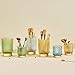 LEICURACE Makeup Brush Holder Organizer,Toothbrush Holders,Desk Pen Pencil Holder,Multifunctional Vintage Glass Brush Cup（L/Green/A3-6-US）