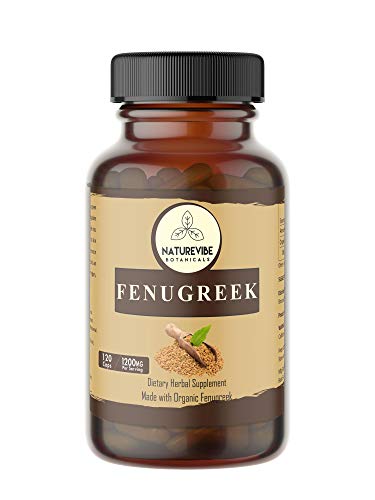 Naturevibe Botanicals Fenugreek Capsules, Ultra-Premium –100% Organic Fenugreek, Methi Seeds | 1200mg Per