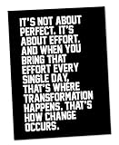 Motivational Wall Art 8x10 – Effort Quote Inspirational Poster for Gym, Office & Classroom – Daily Motivation Print for Weight Loss, Sobriety & Growth Mindset – Unframed, Made in USA