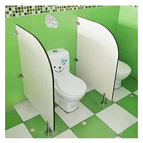2PCS Kindergarten Toilet Baffle Privacy Partition, Children's Cartoon Privacy Screen Toilet Partition Waterproof Board Wood Divider Screen Public Health Partition (Color : 2PCS-White, Size : 60x70cm