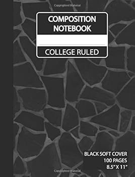 College Ruled Composition Notebook Black: Black Stone - College Ruled Composition Notebook 100 Pages, College Ruled Composition Notebook 8 1/2 x 11, ... Notebook Wide Ruled College Ruled)