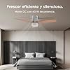 Cecotec Ventilateur de Plafond avec Lumière LED Energysilence Aero 5600 Classic. 40W, Moteur DC, Diamètre 132 cm, Lampe LED 18W, Minuteur, 6 Vitesses, Télécommande, Fonction Été/Hiver