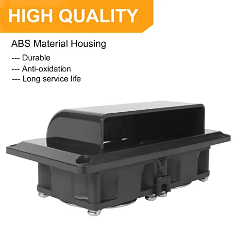 AUTOXBERT Lüftung Abluftventilator Side Air Vent Lüftung Wohnwagen Wohnmobil Anhänger RV 12V für Camper Trailer Boat Marine Yacht, Schwarz